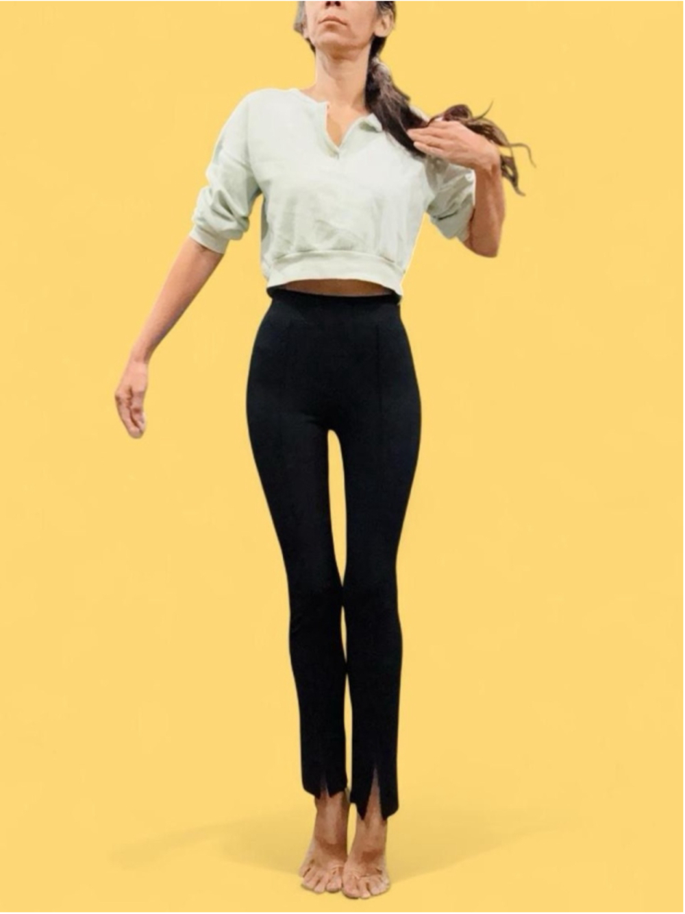 Truth by Republic Black Ponte Pull-On Pants XS High Rise Stretch Kick Flare